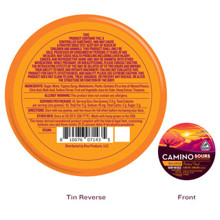 Camino Sours Orchard Peach 'Balance' 10mg THC : 10mg CBD Gummies