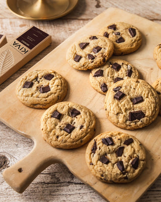 Rich Egg Yolk Chocolate Chunk Cookies (Made with Kiva Dark Chocolate)