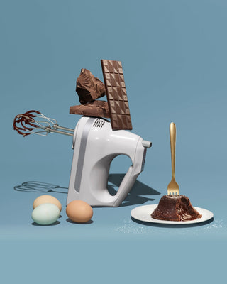 Gooey infused molten lava cake made with Kiva dark chocolate bar squares.