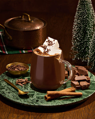 Creamy Infused Hot Cocoa (Made with Kiva Dark Chocolate)