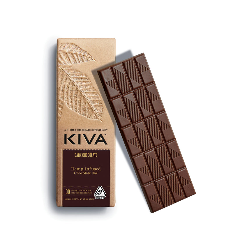 Kiva Dark Chocolate Bar 100mg